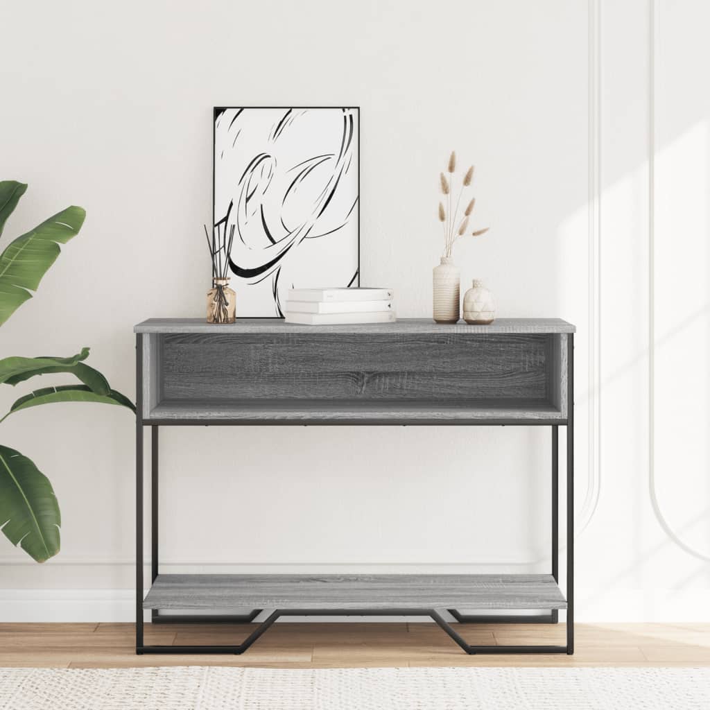 Console Table Grey Sonoma 100x35x74.5 cm Engineered Wood